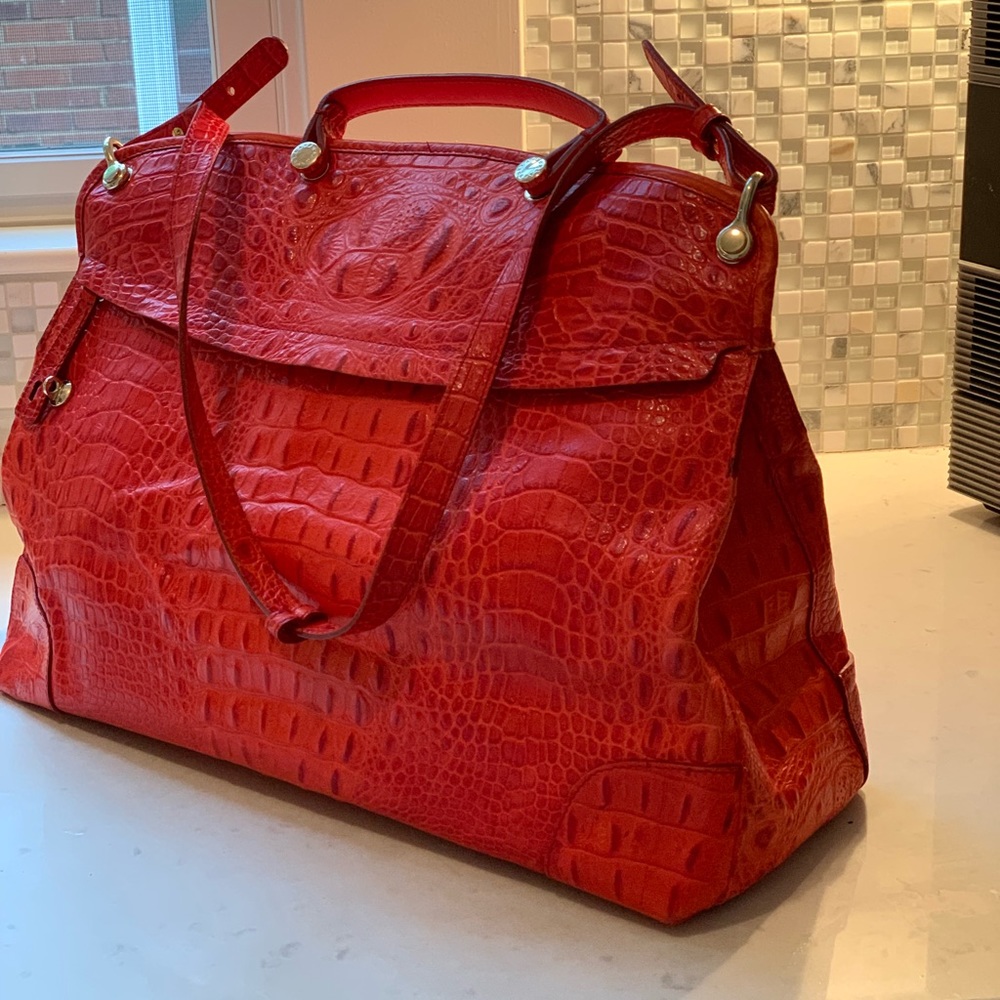 Furla gator/croc leather bag.